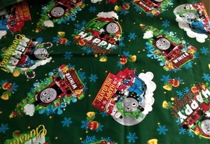 BTY THOMAS Tank Engine HAPPY HOLIDAYS WINTERWÜNSCHE Stoff CRANSTON Weihnachten - Bild 1 von 1