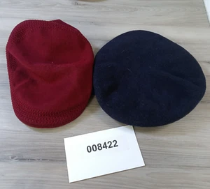Kangol Newsboy Cabbie Hat Mens S-M Blue Maroon Wool And Ventair Logo Lot Of 2 - Picture 1 of 14