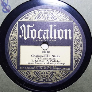 T KANTOR & A PEDICINI Chalupeczka Nizka/Za Chlopa.. VOCALION 60112 POLISH 78RPM - Zdjęcie 1 z 1
