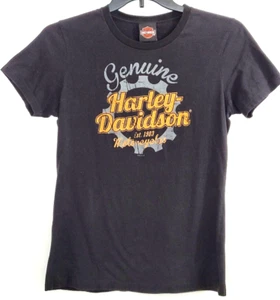 HARLEY DAVIDSON STRASS GEAR LOGO EST 1903 T-SHIRT XL SCHWARZ VERZIERT - Bild 1 von 9