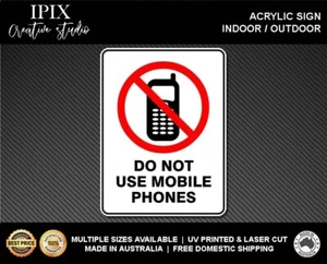 DO NOT USE MOBILE PHONES - PROHIBITION | ACRYLIC | SIGN | HEALTH & SAFETY - Picture 1 of 6