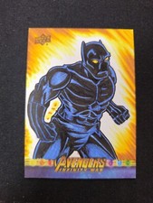 Upper Deck Marvel Avengers Infinity War 1/1 Black Panther Sketch By Rodney Fyke