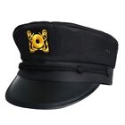 Fashion Black Navy Marine Captain Nauticals Sailor Hat Cosplay Captain Hat