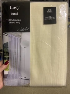 Voile Gardine Flächenvorhang Creme 58 X 90 Neu - Bild 1 von 3