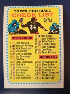 Tarjeta de fútbol americano Topps 1964 #82 marcada lista de verificación bajo grado G/F/P - Imagen 1 de 2