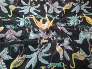 Tela de terciopelo triturada suave para la selva negra vestido indio tela de costura tapicería - Imagen 1 de 7