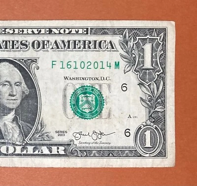 16 October 2014 (F 16102014 M) Birthday Note $1 One Dollar Bill - Image 1 of 3