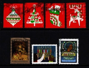 Collection OFF paper #5525-31 Happy Holidays (used set of 7) Forever 2020_f270 - Picture 1 of 1