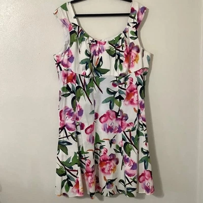 Vestido Babydoll Mujer Romántico London Times Colorido Floral Hada Cottagecore 22W Foto 1 de 4