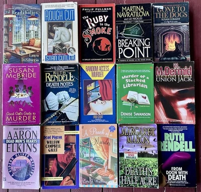 Лот из 15 уютных загадочных книг в мягкой обложке смешанные авторы БЕСПЛАТНАЯ ДОСТАВКА! - Изображение 1 из 4