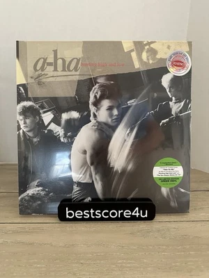 A-HA Hunting High And Low VG++ GREEN VINYL WITH HYPE STICKER - Image 1 of 3