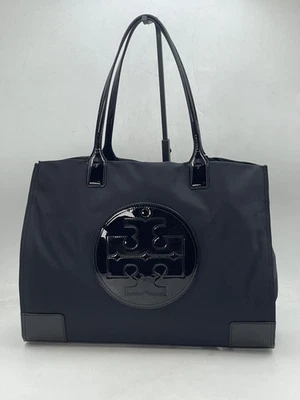 Tory Burch Women's Ella Patent Logo Tote Bag Black - Image 1 of 4