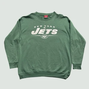 Vintage 90s New York Jets crewneck Green sweatshirt NFL sportswear XL - Picture 1 of 7