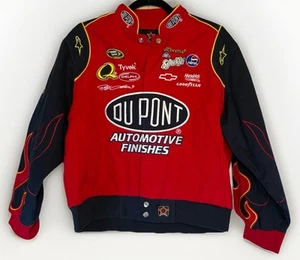 Vintage Jeff Gordon DuPont Racing Flames Jacket JH Design Boys Sz XL NASCAR - Picture 1 of 7