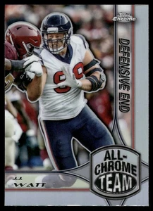 2024 Topps Chrome J.J. Watt All Chrome Team Refractor #ACT-12 Houston Texans - Picture 1 of 2