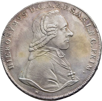 FITZ RDR Salzburg Hieronimus Count of Colloredo 1772-1803 Thaler 1798 °TCH444 - Image 1 of 2