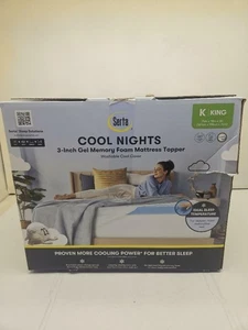 Serta ThermaGel Cooling Memory Foam Topper, 3 Inch, King DAMAGED BOX, SEALED - Picture 1 of 5