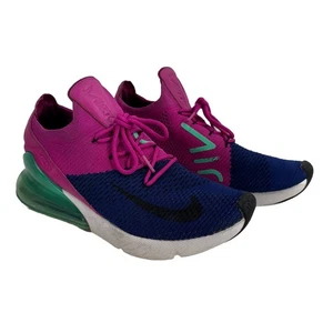 Nike Air Max 270 Flyknit Fuchsia Blue Flash White AO1023-401 Mens Size 8.5 - Picture 1 of 12