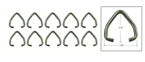3/4 Zoll Edelstahl "D" Clip für Vorhänge Stöcke (10er-Pack) - Bild 1 von 2