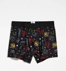 URBAN OUTFITTERS Underwear M WILD WEST Boxershorts Karten Würfel Tiger schwarz Neu mit Etikett - Bild 1 von 3