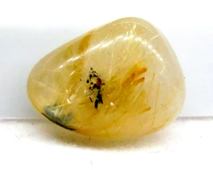 3.95Ct Certified Natural Golden Rutile Quartz Fancy Cut Cabochon Loose Gemstone - Bild 1 von 4