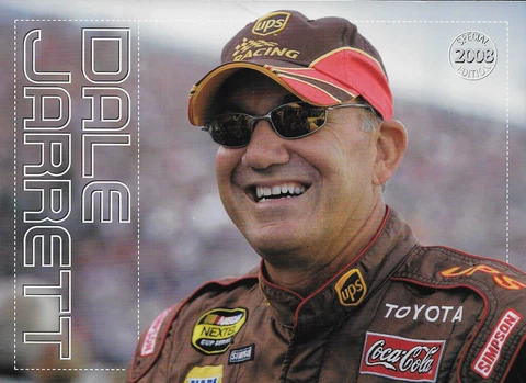 2008 DALE JARRETT "UPS RACING FORD MWR TOYOTA" #88 NASCAR NEXTEL CUP POSTCARD Cover