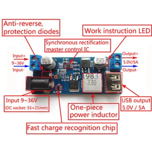 24V / 12V To 5V 5A Power Module DC-DC Step-Down Power Supply Converter - Picture 1 of 4