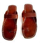 Brown leather slippers for womens  kolhapuri Indian sandals handmade girls flats