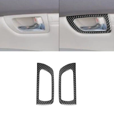 For LEXUS RX330 2004-06 RX350 2006-2009 Carbon Fiber Rear Door Handle Cover Trim Foto 1 de 4