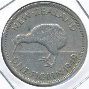 New Zealand 1949 Florin George VI - Very Fine - Picture 1 of 3