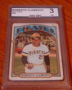 ROBERTO CLEMENTE****1972 TOPPS---VG 3---PIRATES--#309---SET BREAK---MAD DOG