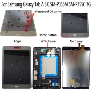 Original For Samsung Tab A 8.0 P355 SM-P355M SM-P355C LCD Display Touch Screen - Zdjęcie 1 z 15