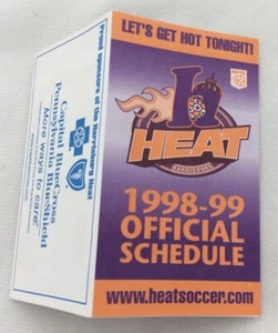 NPSL 1998-99 Harrisburg Heat Indoor Soccer Pocket Schedule-Blue Cross - Picture 1 of 1