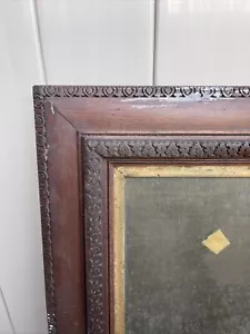 Large 44X36 Antique 1900s Ornate Carved Silver on Wood Picture Frame - Picture 1 of 17