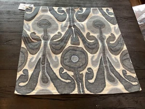 Pottery Barn Bleu Kenmare Ikat Pillow Cover Embroidered 24"x24" - NWT - Picture 1 of 6