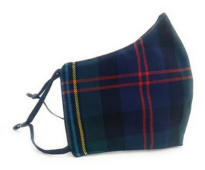 Malcolm Tartan Gesichtsmaske mit verstellbaren Trägern dreilagig wiederverwendbar  - Bild 1 von 1
