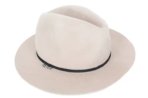 MAISON SCOTCH Womens Hat OS Pink Wool Star Pin Detailed Casual Fedora - Picture 1 of 9