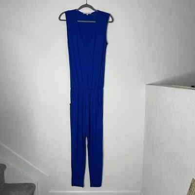 Mono Alexis Sin Mangas Pierna Recta Cuello en V Bolsillos Cintura Elástica Talla XS Azul Foto 1 de 4