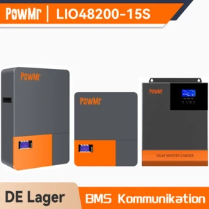 PowMr 5kWh 10kWh accumulatore fotovoltaico montaggio a parete 48 V 100 Ah 200 Ah LiFePO4 0% privato - Foto 1 di 29