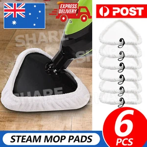 For Steam Mop Pads Replacement Cleaner Washable Microfibre Cloth Floor Pads 6X - Picture 1 of 9