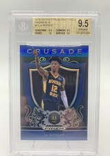 2019-20 Panini Prizm Draft Picks Crusade Blue Prizm Ja Morant BGS 9.5 True Gem +