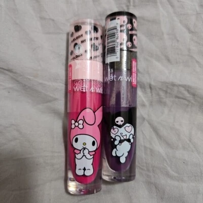 Wet N Wild My Melody & Kuromi Matte Lip Color Pair Sweetie Pie & Goth Girl New - Image 1 of 4