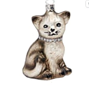Christborn Glass Glitter Cat Ornament - Picture 1 of 1