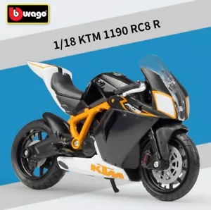 Modelo de moto Bburago 1:18 KTM 1190 RC8 R nuevo en caja - Imagen 1 de 7