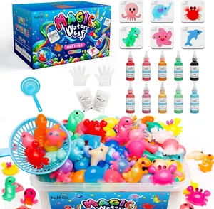 Aqua Fairy Magic Water Elf Toy Kit with 10 Gels and 6 Sea Creatures - Picture 1 of 12