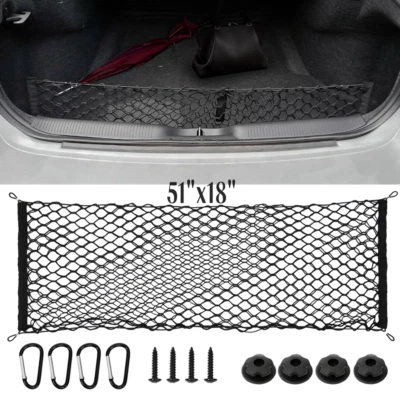 Rear Trunk Envelope Style Mesh Web Cargo Net for DODGE CHALLENGER 2008-23 — 第 1/4 张图片