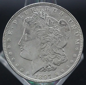 1897 SEHR HOCHWERTIGER MORGAN SILBER DOLLAR FROSTIGE AUSWAHL BANKFRISCH   - Bild 1 von 2