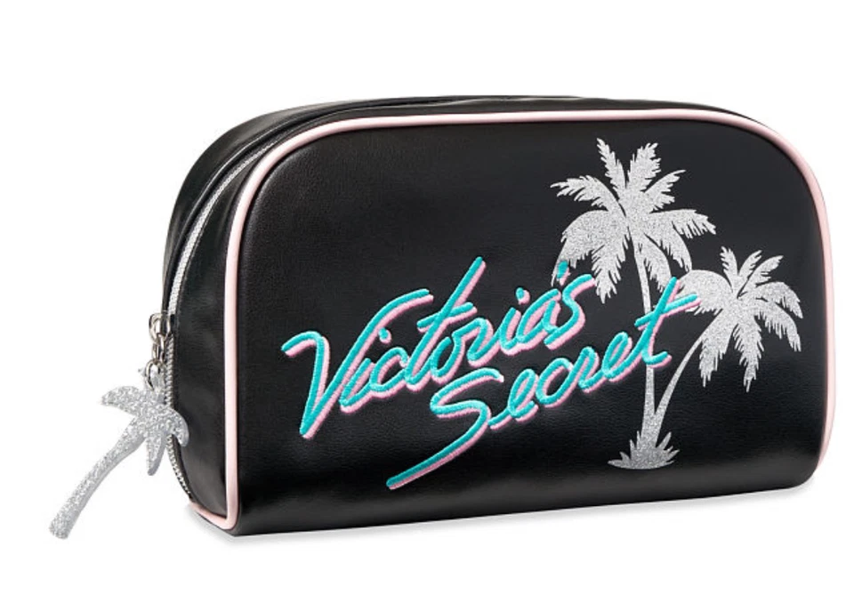 Victoria's Secret Graphic Tease Glam Essentials Beauty Pouch Cosmetic Bag