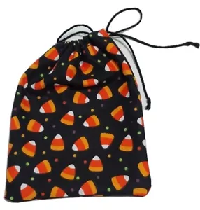 Halloween Gift Bags Bulk Candy Corn Drawstring 5.5x4" - Picture 1 of 5