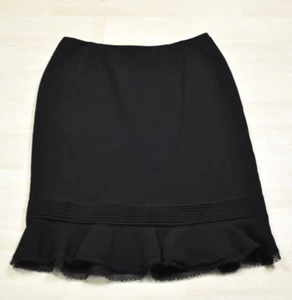 Falda midi años 90 Y2K Albert Nipon hasta la rodilla talla 12 negra de colección años 2000 - Imagen 1 de 4